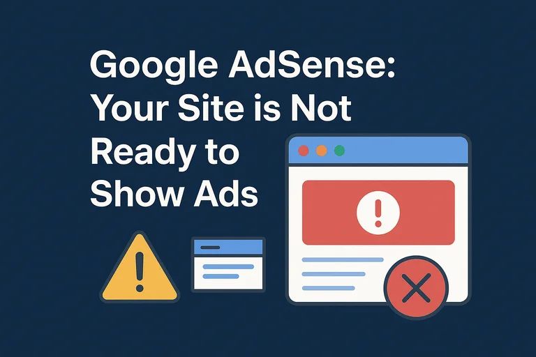 Your Site is Not Ready to Show Ads